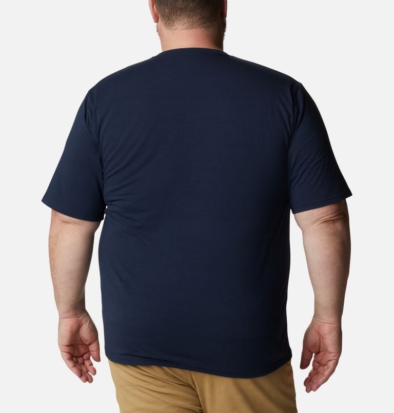 Men's Columbia Sun Trek Short Sleeve T Shirts Navy | Plus Size CA-G5L46